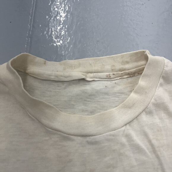 Vintage 60s Branch Delivery Water Print White Tank Top - Picture 3 of 3